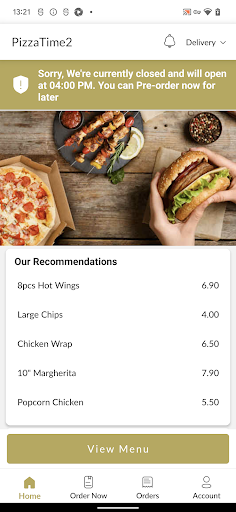 PizzaTime2 Screen 2