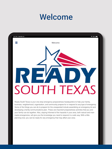 Screenshot of Ready South Texas
