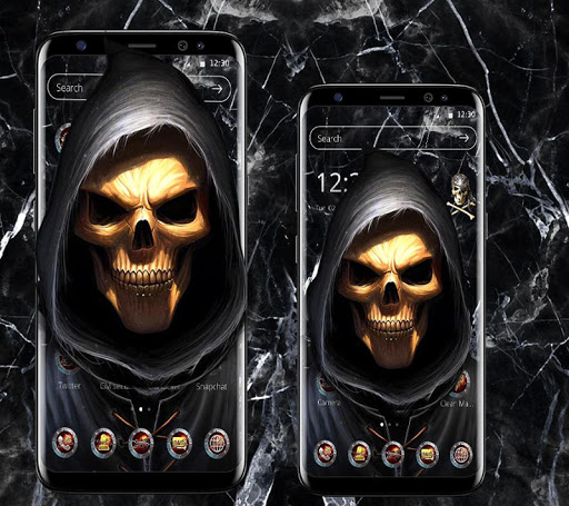 Horror Devil Black Skull Launcher Theme ?