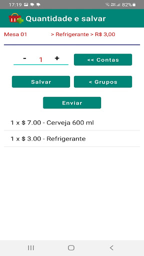 Order Bar Client Screen 3