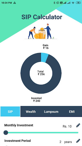 Android application SIP Calculator by Niveshala screenshort