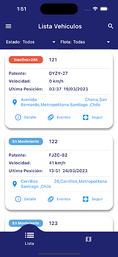 Android application Rastreosat screenshort