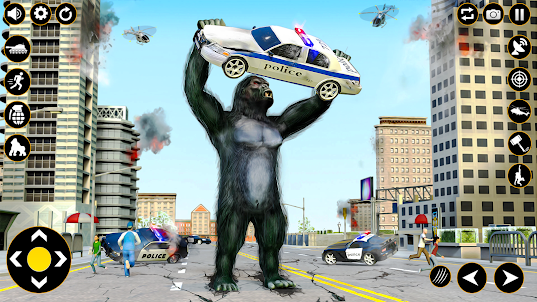 gorila aplasta ciudad alboroto