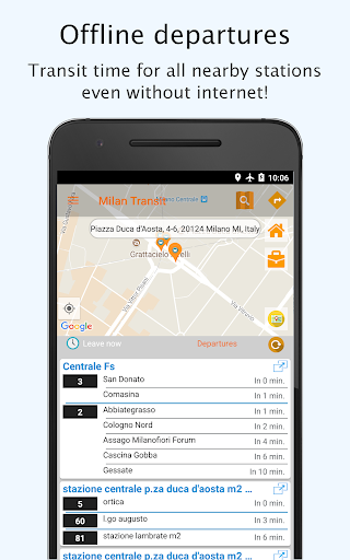 Android application Milan Trasporti screenshort