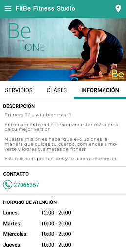FitBe Fitness Studio Screen 2