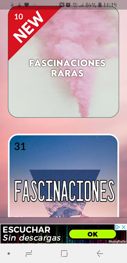 Android application FASCINACIONES Y GUSTOS RAROS screenshort