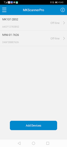 Android application MKScannerPro screenshort