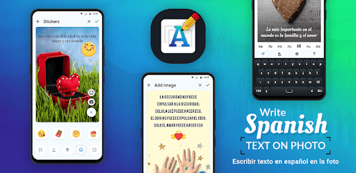 Write Spanish Text on photo