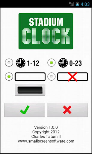 Stadium Clock Widget Screen 2