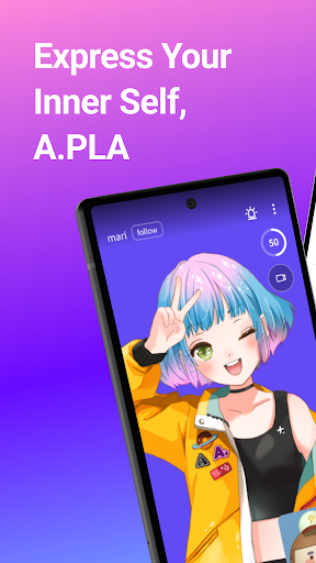 Android application A.PLA: Avatar chat, short form screenshort