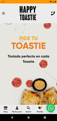 Android application Happy Toastie screenshort