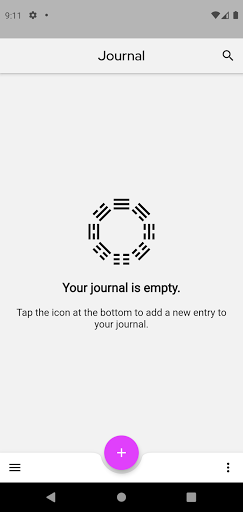 Android application I Ching with trigram screenshort