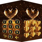 Gold Love Lock Screen Theme icon