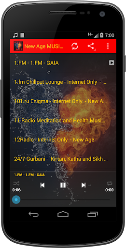 Android application New Age MUSIC Radio screenshort