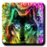 Colorful Wolf Keyboard Theme Apk