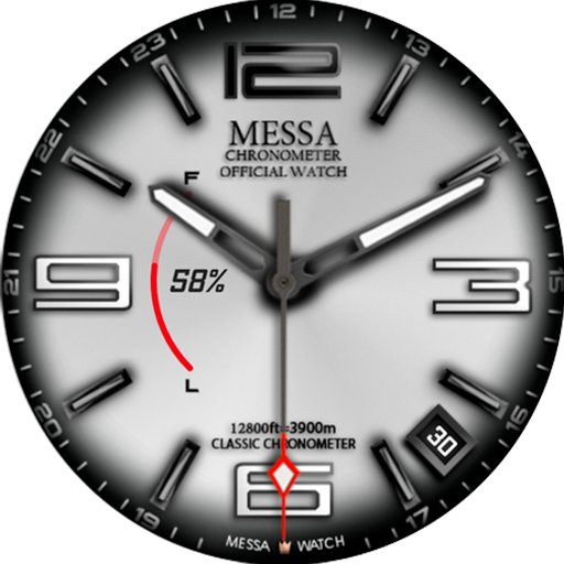 Classic Watch Face White Messa  Icon