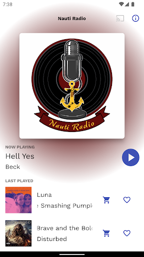 Android application Nauti Radio screenshort