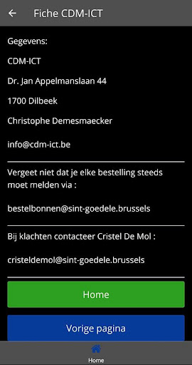 Weg van de bestelling Screen 2