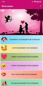Cute Nicknames for Husband and - Apps on Google Play