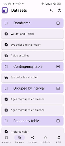 Android application StatChat screenshort