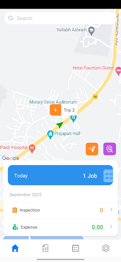 Android application Falcon Trackers screenshort