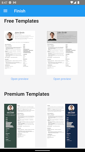 Resume Builder & PDF CV Maker Screen 2