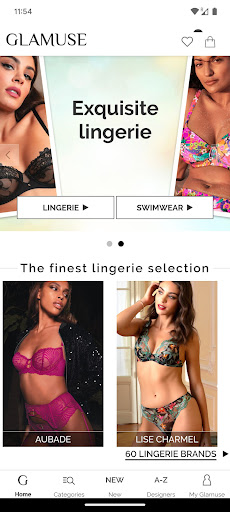 Android application Glamuse - Lingerie screenshort
