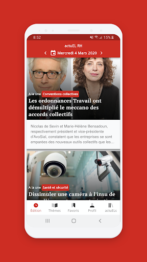 Android application actu-EL screenshort