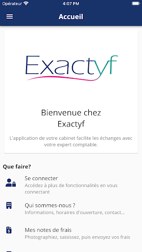 Android application Exactyf screenshort