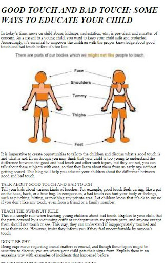 Good & Bad Touch Tips Screen 3