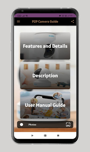 Android application p2p camera guide screenshort