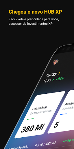 Android application Hub XP: feito para assessores screenshort