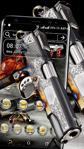 Android application Fancy Gun Launcher Theme screenshort