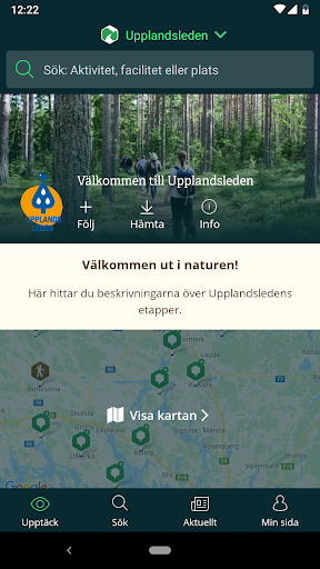 Android application Upplandsleden på Naturkartan screenshort