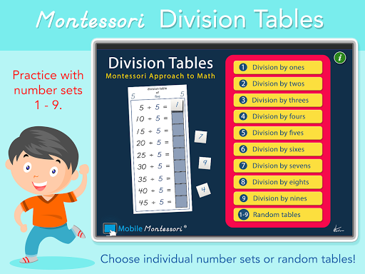 Division Tables - Montessori M Screen 2
