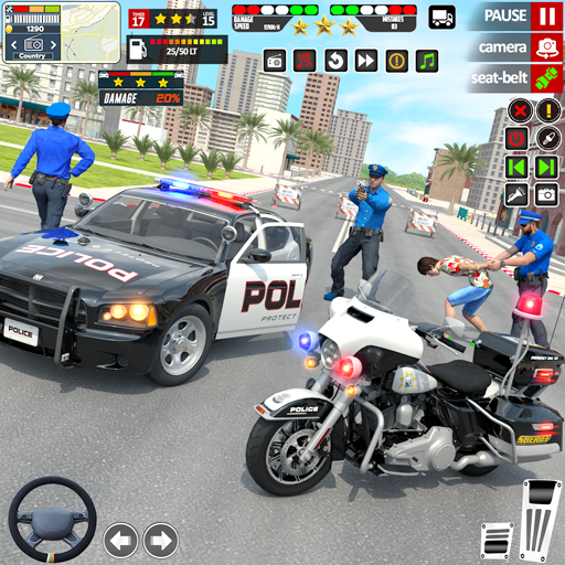 Police Car Chase: Cop Games 3D Laai af op Windows