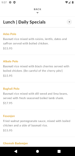Darya Restaurant Screen 3