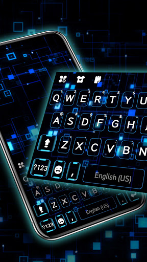 Neon 3D Tech Live Keyboard Bac Screen 2