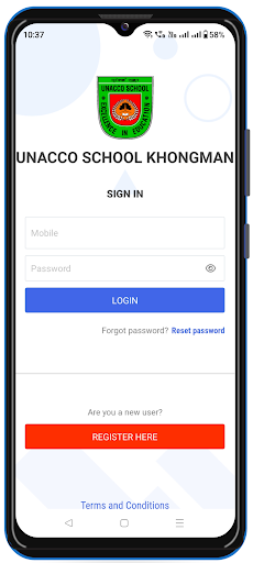 Android application UNACCO School Khongman screenshort