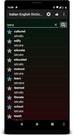 Android application Italian Dictionary / Dizionari screenshort