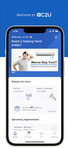 Android application AC2U screenshort