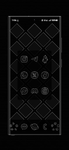 Screenshot of Liquid Black Icon Pack