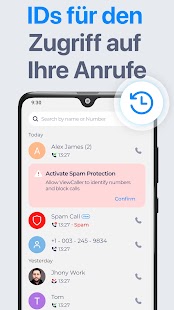 ViewCaller Anrufer-ID & Sperre Screenshot