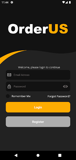 Android application Order US screenshort