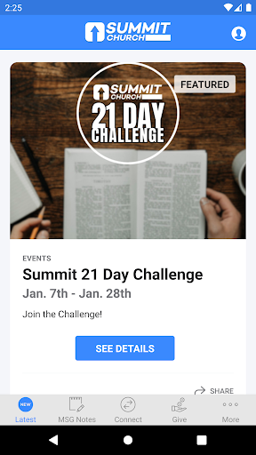 Android application Your Summit screenshort