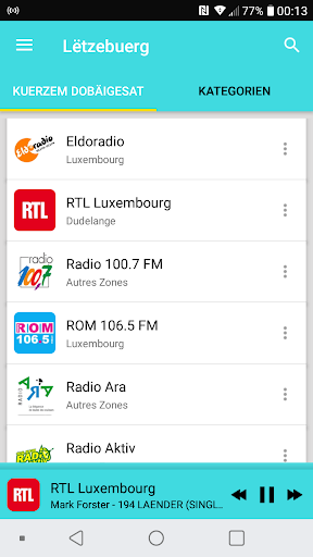 Android application Radio Luxembourg screenshort