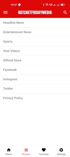 Android application RatchetFridayMedia screenshort