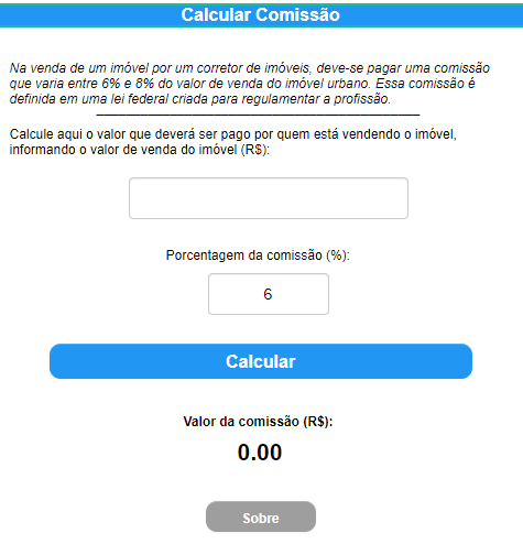 Visualização do aplicativo
