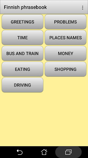Finnish phrasebook and phrases Screen 2