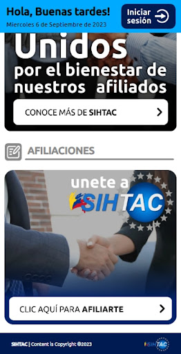 Usuarios SIHTAC Screen 2